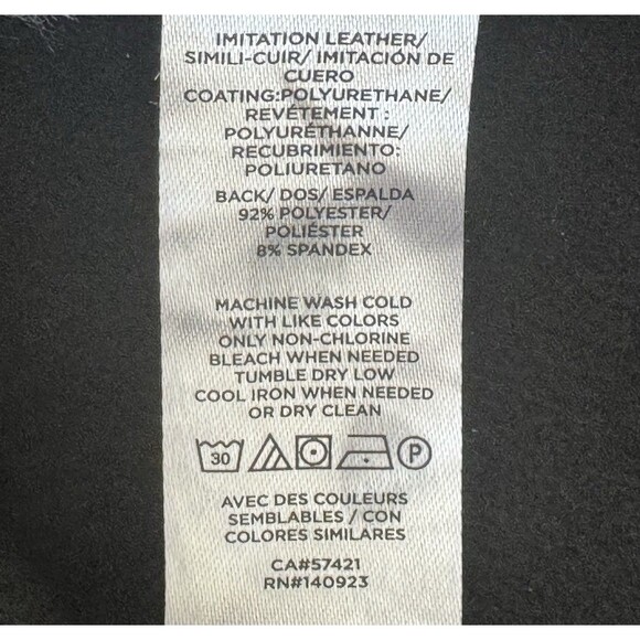 LOFT Faux Leather Leggings Brown Plus Sz 18 Elastic High-Waisted Pull On - Picture 7 of 7